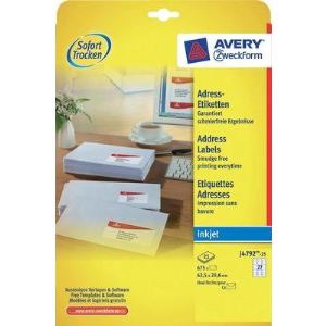 Avery-Zweckform J4792-25 - 675 &eacute;tiquettes adresses pour enveloppes C6 (A4)