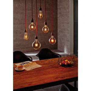 Paulmann Suspension 1x e27 m&eacute;tal rouge Neordic Eldar