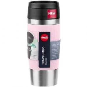 Emsa N20206 Travel Mug Classic Tasse isotherme 0,36 l | Acier inoxydable | 4h chaud et froid 8h | 100% &eacute;tanche | Anti-fuite | Passe au lave-vaisselle | Ouverture &agrave; 360&deg; | Rose pastel