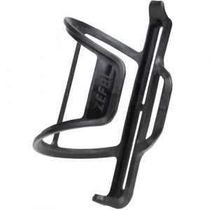 Zéfal Pulse S2 à Droite - Porte Bidon Vélo à Ouverture Latérale - Porte Gourde Velo Légère - Porte Bidon VTT ou Vélo de Route en Fibre de Carbone - 28 g - Fabriqué en France, Noir