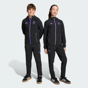 Adidas Manchester United Bas de Surv&ecirc;tement Tiro 25 Competition Vis Tech Travel - Noir/Violet Enfant, pointure 176 cm - ['Noir'] - Taille 176 cm