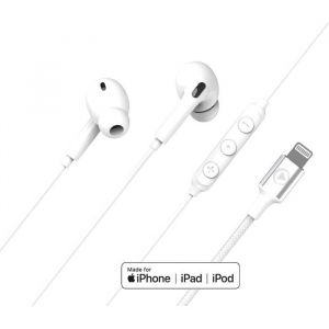 Bigben Ecouteurs Filaire Lightning Blanc Force Play GARANTIE A VIE