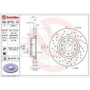 2 Disques de frein BREMBO Xtra 09.9772.1X