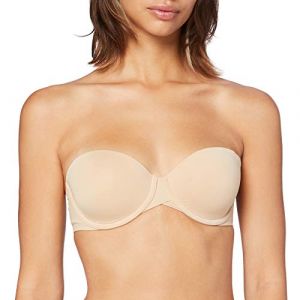 Calvin Klein Lght Lined Strapless Coussins & Coques, Beige (Bare 20N), (Taille Fabricant: 0B34) Femme