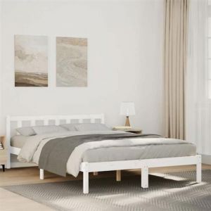 Image de VidaXL Cadre De Lit Extra Long Sans Matelas 160x210 Cm Bois Massif Pin