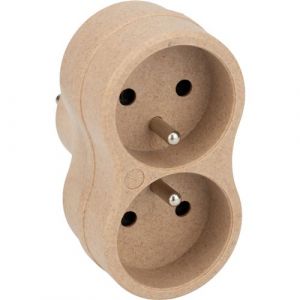 Zenitech - Biplite recyclée bioplastique - 2x16A - beige