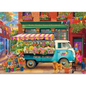 Eurographics Puzzle 1000 pièces : VW Le Van Fleuri par Bigelow