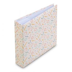 Hama Album Photo &agrave; pochette et zone M&eacute;mo "Sprinkled Snakes" (200 photos 10x15cm, 100 pages, Format 22.5x22cm, Pochette pour carte m&eacute;moire, motif Graphique) Multicolore