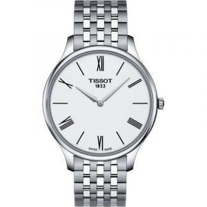 Tissot Montre T-Classic Tradition quartz cadran blanc bracelet acier 39 mm