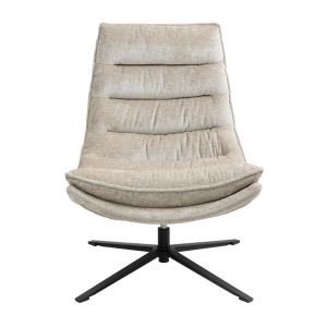 Fauteuil pivotant beige Brava