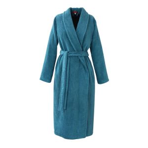 Olivier Desforges Peignoir coton peigné Bleu S