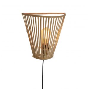 Good & Mojo Lampe murale en bambou naturel 30x30 cm Merapi