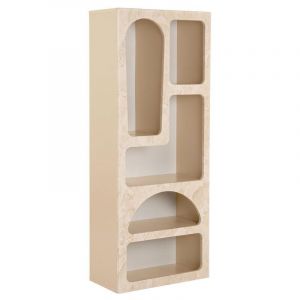 Venus Etagère avec 5 niches - Effet marbre beige - LUELA