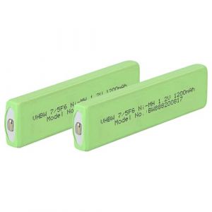 Vhbw 2x Cellules de batterie compatible avec Panasonic HHF- 1PSC, AZ201S, AZ01, AZ01T lecteur portable de DVD (1100mAh, 1,2V, NiMH)