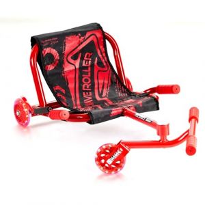 VEVOR Trottinette à Pédales, Capacité de Charge 90 kg, Trottinette Wiggle de Dérive, Mouvement de Pieds en Zigzag, Convient aux Surfaces Dures Intérieur Extérieur, pour Enfants 10 Ans et Plus, Rouge