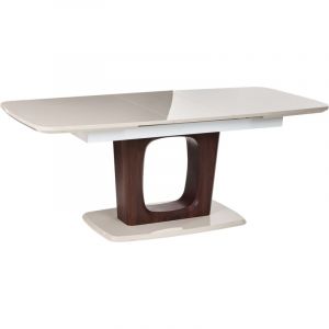 Beliani Table Moderne Extensible Plateau Rectangulaire MDF 160/200 x 90 cm Salle &agrave; manger Cuisine Beige Clair Berrigan
