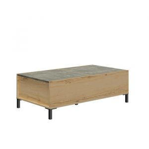 Image de Calicosy DIAGONE Table basse - Décor chêne - Made in France - L 110 x H 37 x P 60 cm - BERTHEN