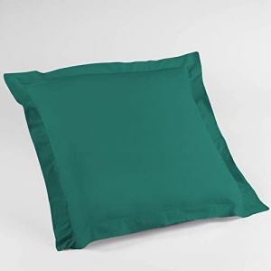 Taie d'oreiller carr&eacute;e coton bio (63 cm) Biolina Vert &eacute;meraude