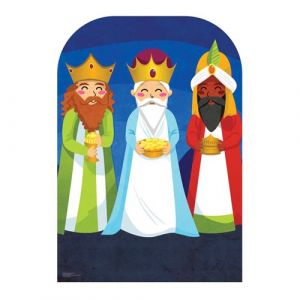 Image de Star Cutouts Figurine en carton - Noël - Les Rois Mages Passe-tête - Hauteur 131 cm