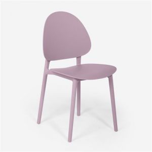 Chaise de cuisine salon et jardin moderne en polypropyl&egrave;ne Gladys Gris fonc&eacute;