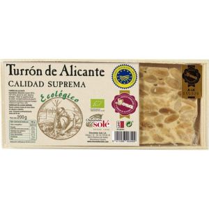 Chocolates solé Turrón de Alicante Bio 200g