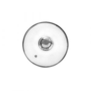 Orion group Couvercle en verre avec anneau en acier inoxydable pour casserole et poêle | Ø (14 cm) 14, 16, 18, 20, 22, 24, 26, 28, 30, 32 cm | Verre résistant à la chaleur à 200 °C