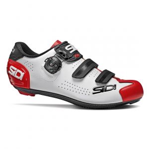 Sidi Alba 2 Chaussures Homme, white/black/red EU 46 Chaussures route à cales