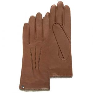 Isotoner Gants cuir femme Cognac S