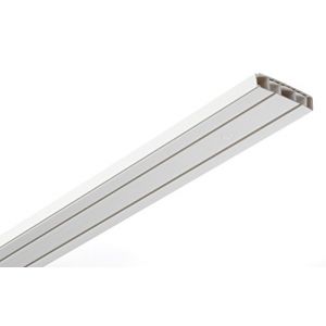 GARDINIA Kit de Tringle &agrave; Rideaux - Kit complet avec tringle &agrave; 2 rails int&eacute;rieurs - Kit de montage inclus - 3 x 120 cm - Blanc