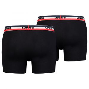 Image de Levi's Men SPRTSWR Logo Boxer Brief 2P, Noir (Black 200), XX-Large (Lot de 2) Homme