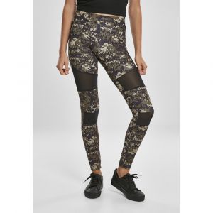Urban classics Legging Femme Camo Tech Mesh XS vert kaki/beige