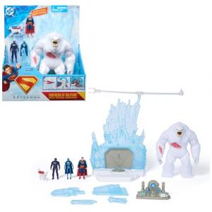 Spin Master DC Superman - Playset Forteresse De Solitude - Univers De Jeu Complet Issu du Film - 3 Figurines Incluses - Super Héros Et Super Vilain - Jouet À Collectionner - Jouet Enfant 4 Ans Et +