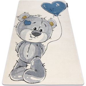 Rugsx Tapis Tapis PETIT TEDDY ours en peluche cr&egrave;me 120x170 cm