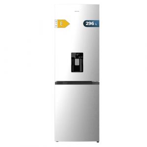 Cecotec Bolero CoolMarket Réfrigérateur Combiné 2 Portes Combi 296 DF WD Inox E. 296L, 60cm de Largeur, Fonctions FastCooling, FastFreezing et DeFrost, Intérieur LED, Distributeur d'Eau Intégré, Inox