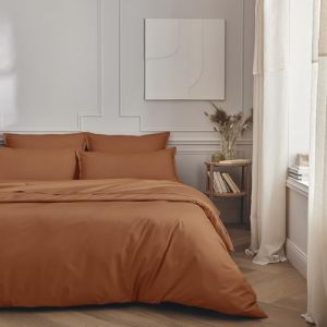 Essix Housse de Couette Unie en Percale de Coton, Premiere, 200 x 200 cm