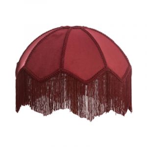 Light&living - abat-jour - Malacia - rouge - raffia velours