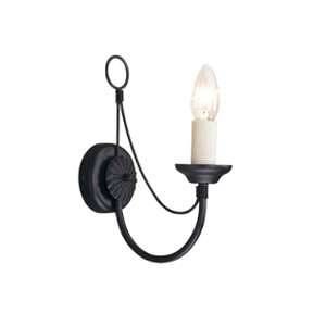 Elstead Applique Murale Carisbrooke H 27cm 1x60W - Noir - LIGHTING - cb1blk