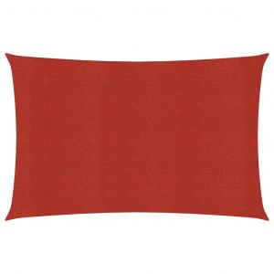 VidaXL Voile d'ombrage 160 g/m² Rouge 2,5x4 m PEHD