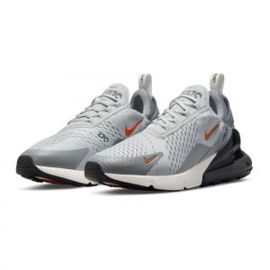 Nike Baskets Air Max 270 pour homme - Gris, Grey Fog Team Ogange Sail Particle Grey, 42.5 EU