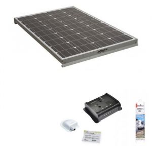 Antarion Pack Panneau solaire 160W camping car + Kit de pose solaire avec régulateur MPPT 160W 10A