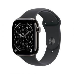 Apple Montre WATCH 42mm Tit Ardoise / Noir Serie 11 M/L Cel