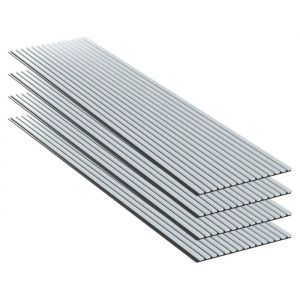 Lot 4 pi&egrave;ces - Panneau Acoustique - Gris Cuir - Feutrine Noir - 240x60x1.1cm