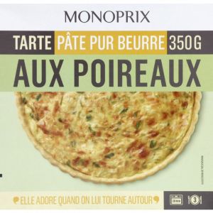 Monoprix Tarte aux poireaux, p&acirc;te pur beurre