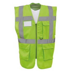 Yoko Gilet multifonction haute visibilit&eacute; Vert Citron M