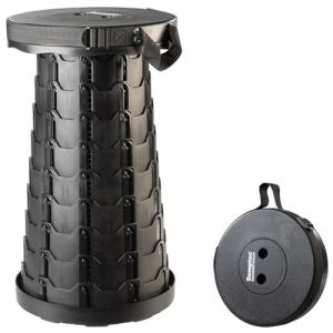 Tabouret de voyage - Semptec - Pliable - Compact - 200 kg - R&eacute;glable en hauteur