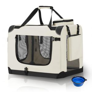 Boîte de transport pliante pour chien / Banc Lassie S - Beige - 34 x 50 x 36 cm