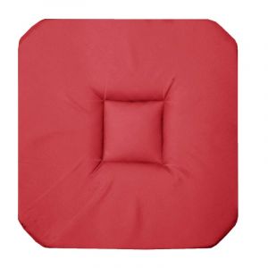 Image de Homemaison Galette de Chaise Unie Colorée Corail 36 x 36 x 3.5 cm