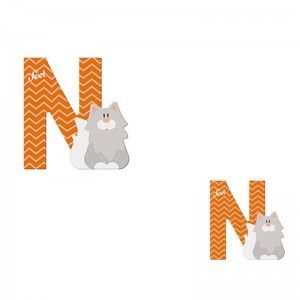Trudi Sevi Lettre N - Chat Norvégien - Bois - 83014