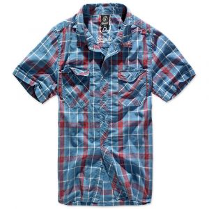 Brandit Chemise Manche Courte Roadstar S Red / Blue