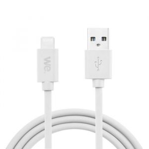 WE Câble USB/Lightning en silicone - 2m - blanc